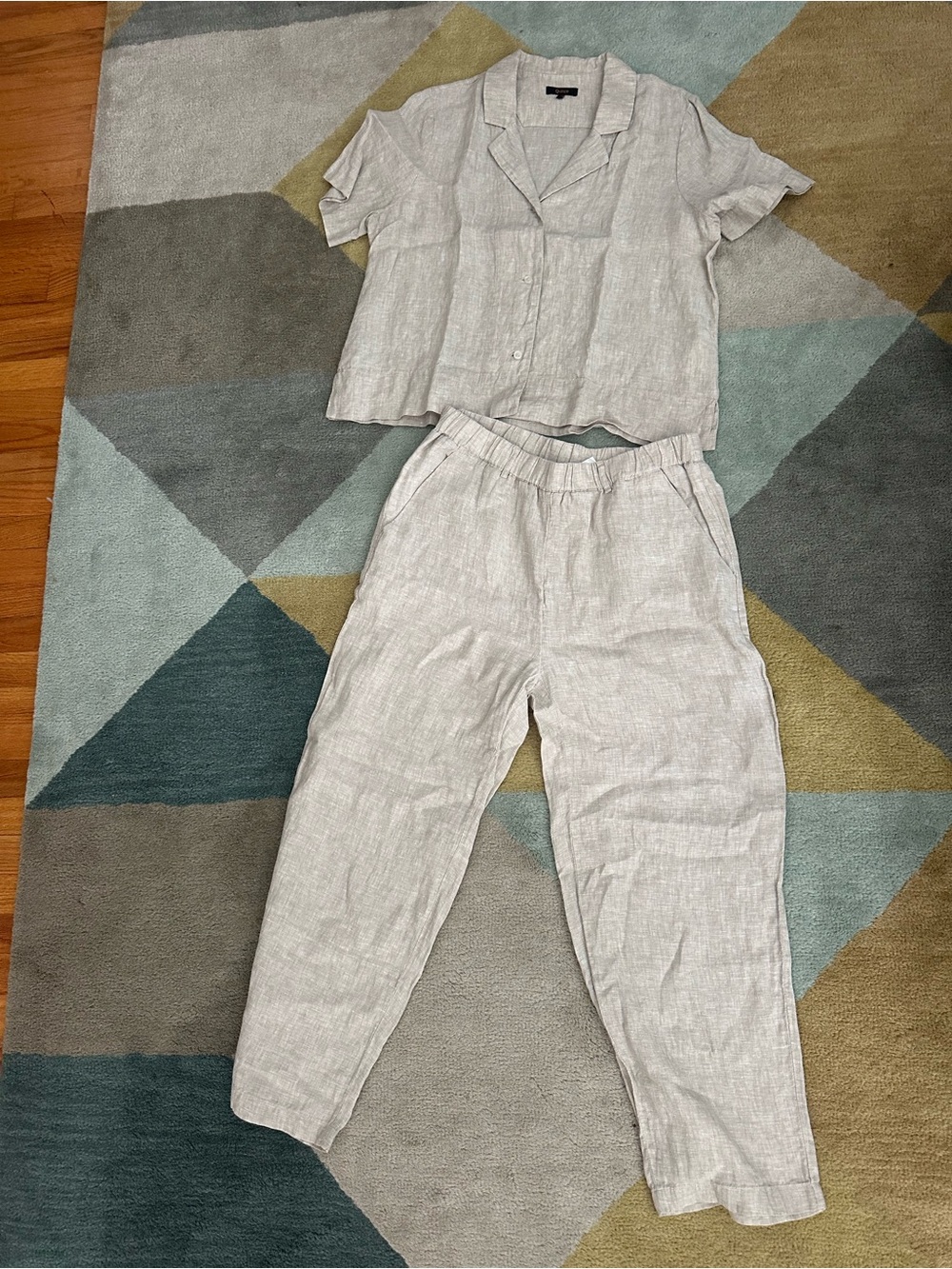 Quince Women’s Light Beige Linen Set